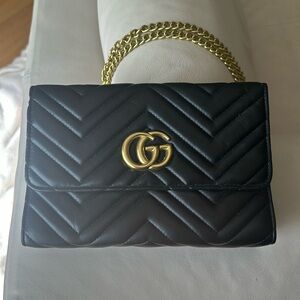 Black and Gold square rectangle bag